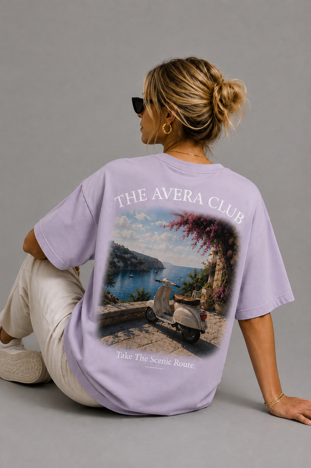 TAKE THE SCENIC ROUTE – Mediterranean Escape – Oversized Tee
