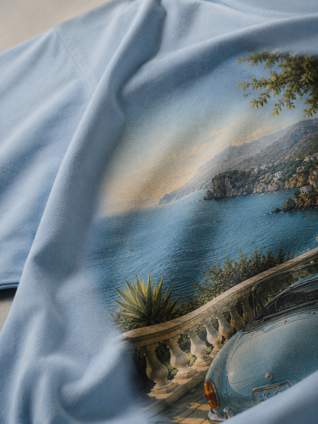 STAY FOR THE VIEW – Mediterranean Escape – Oversized Tee