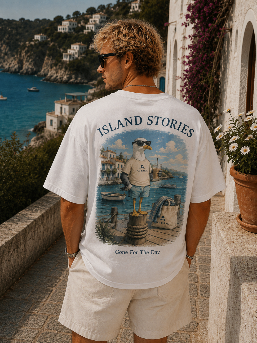 SEAGULL – Gone For The Day. –  Oversized Tee