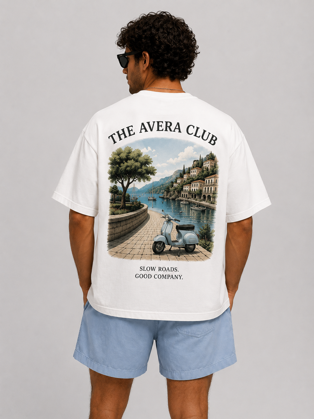 SLOW ROADS – Mediterranean Ride – Oversized Tee