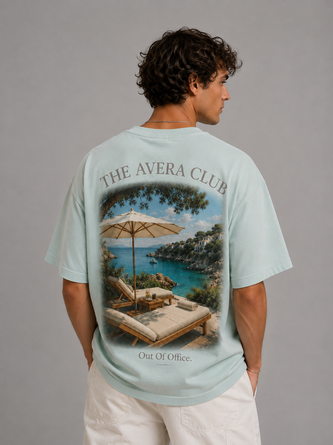 OUT OF OFFICE – Mediterranean Days. Endless Bays. – Oversized Tee