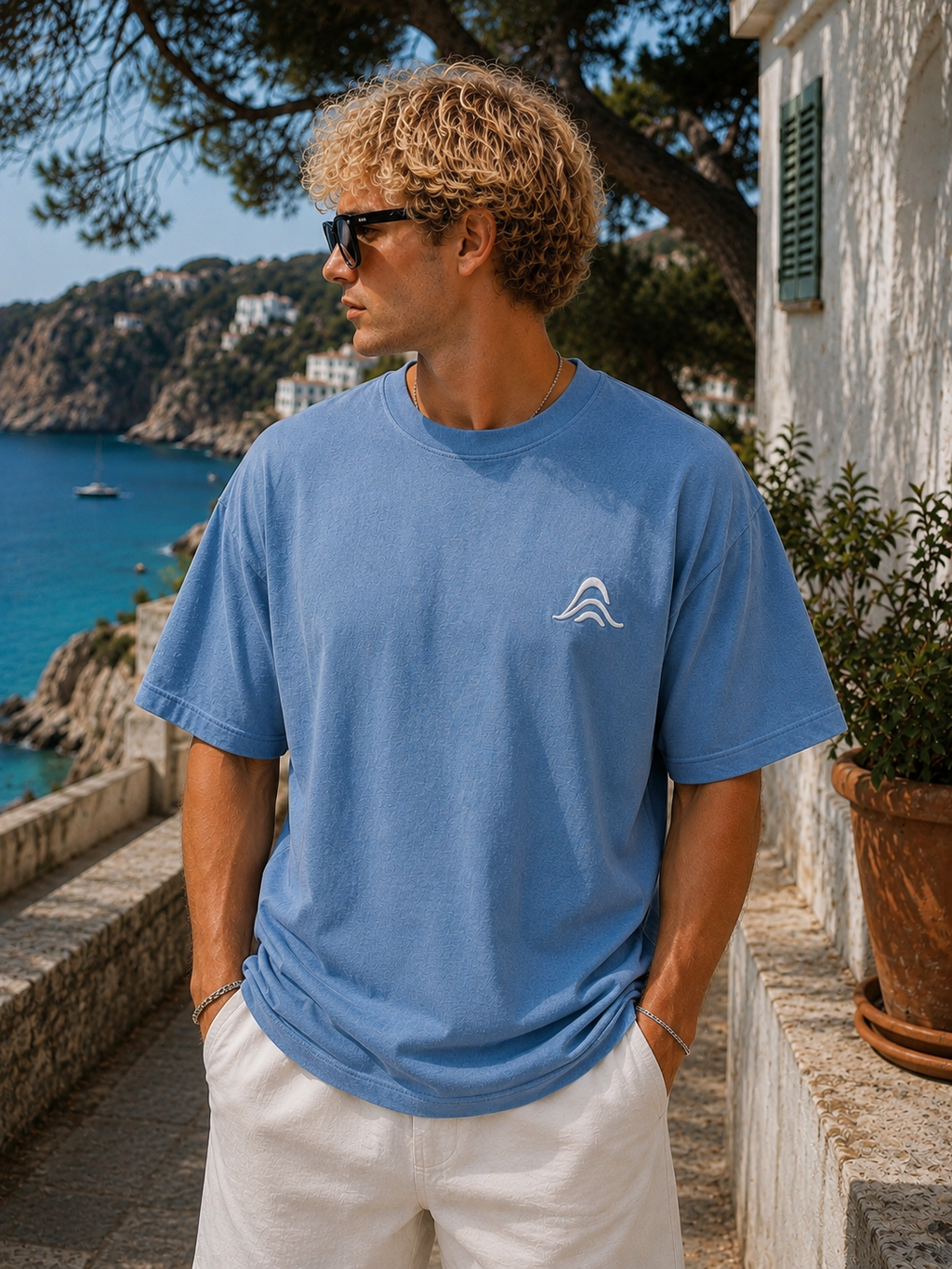 DOLPHIN – Born By The Sea. –  Oversized Tee