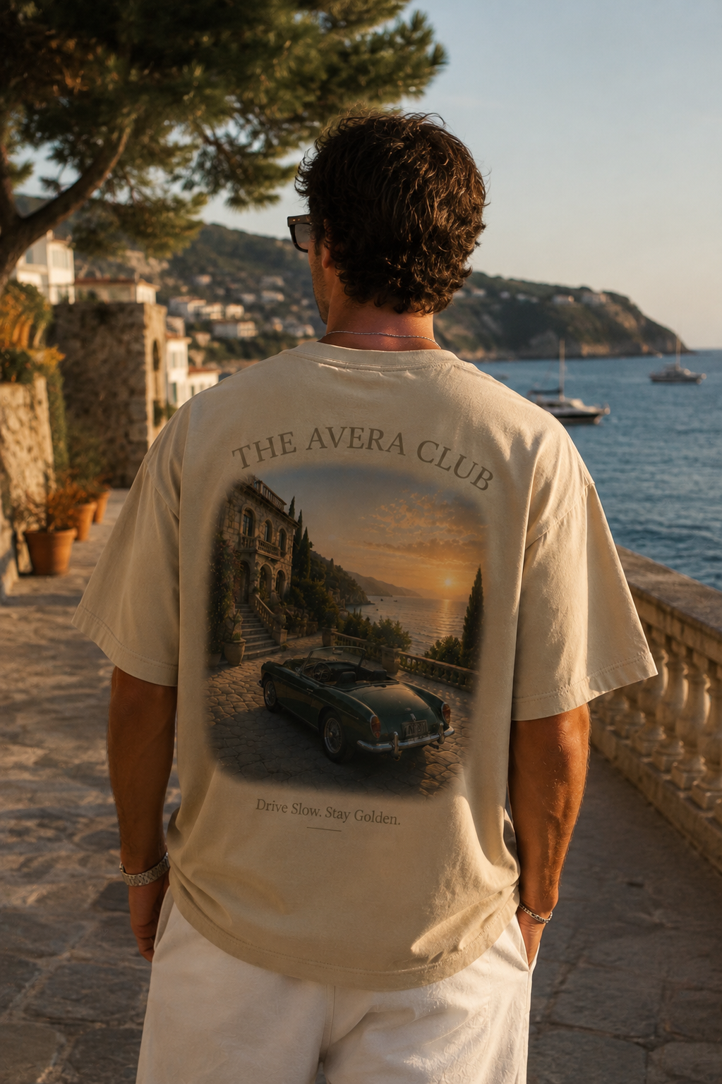 DRIVE SLOW – Mediterranean Roads – Oversized Tee