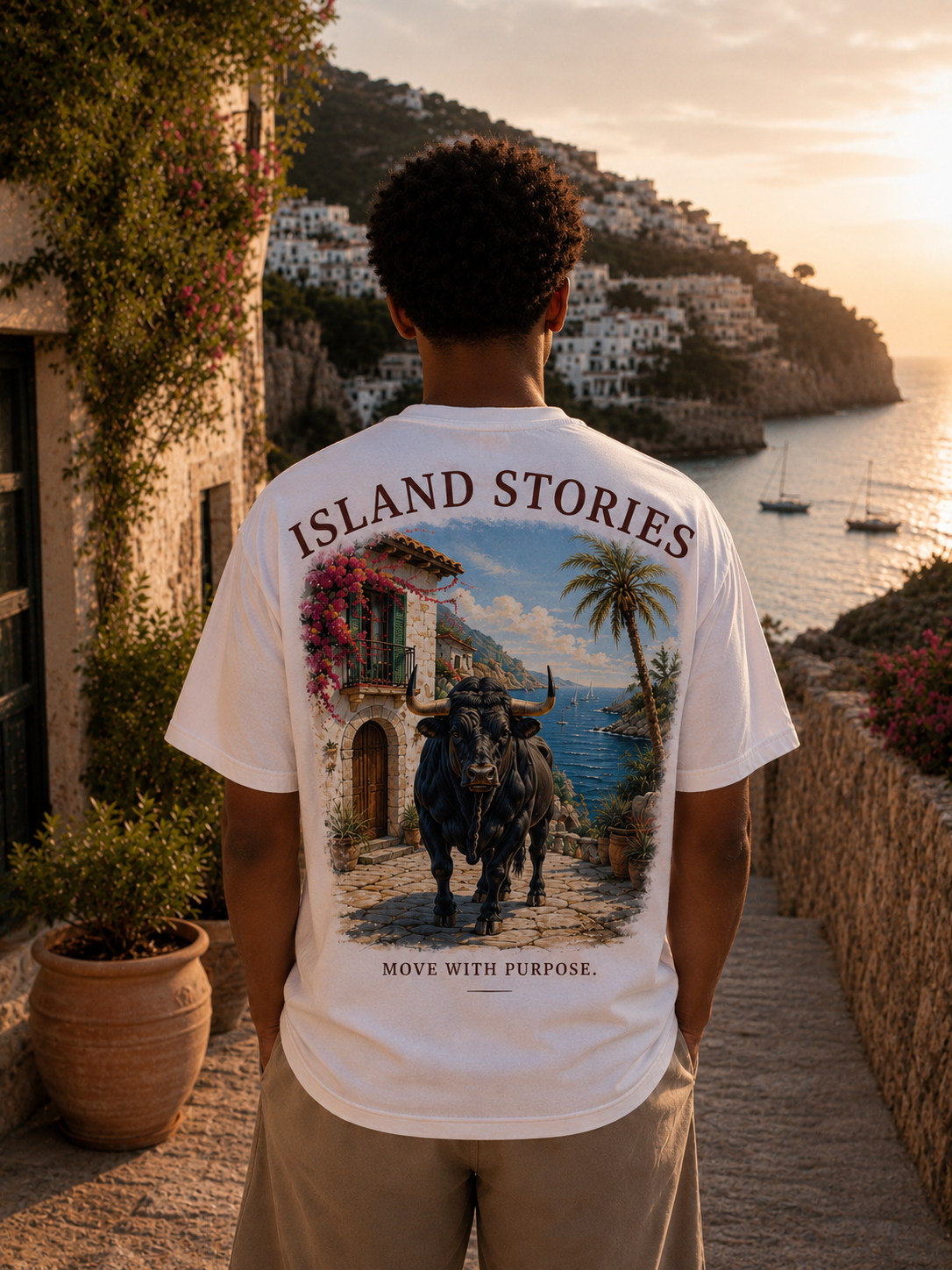 ISLAND STORIES . Move With Purpose.. - Oversized Tee