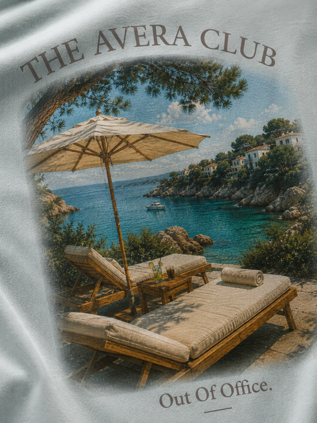 OUT OF OFFICE – Mediterranean Days. Endless Bays. – Oversized Tee