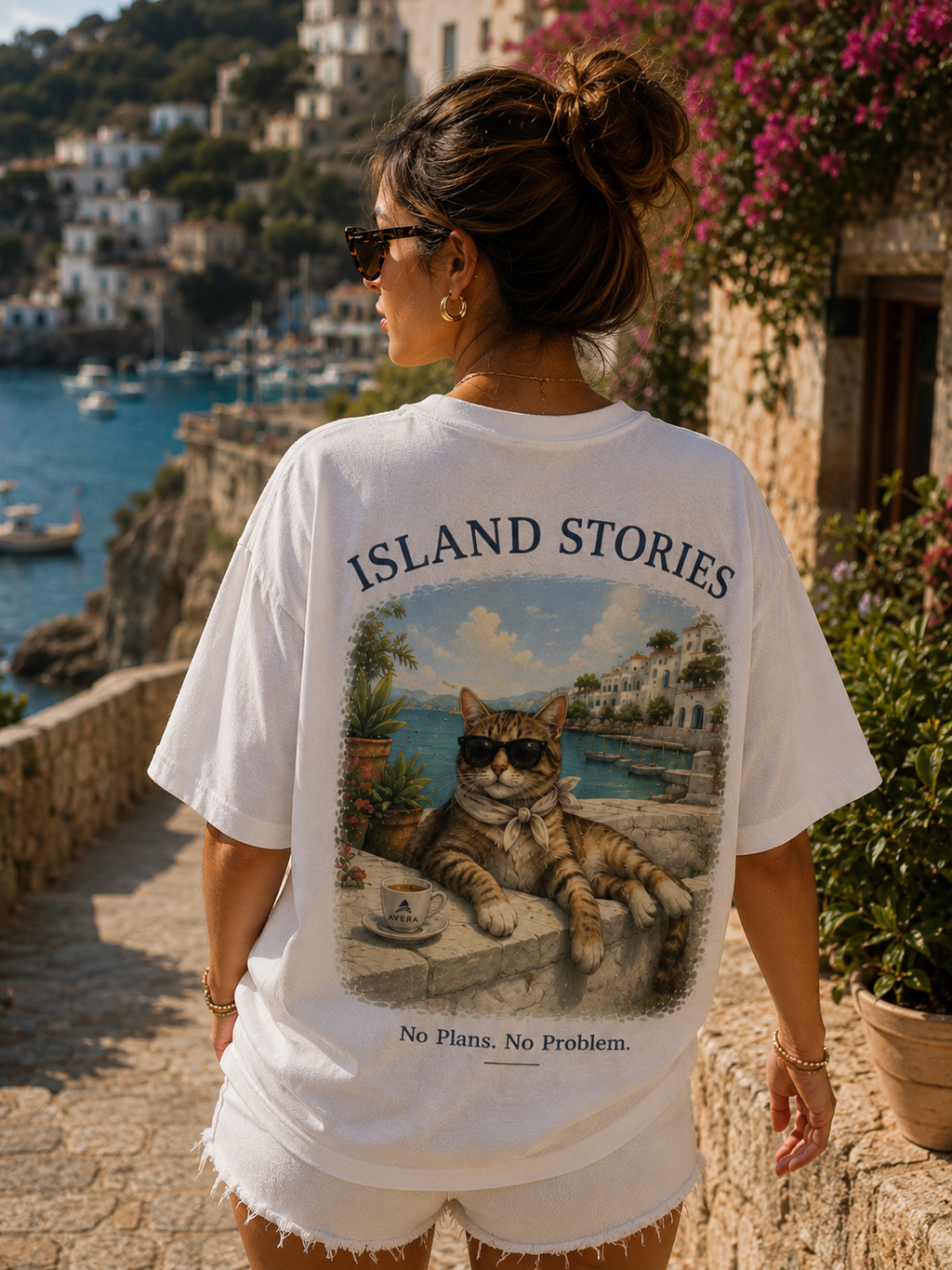 CAT – No Plans. No Problem. – Oversized Tee