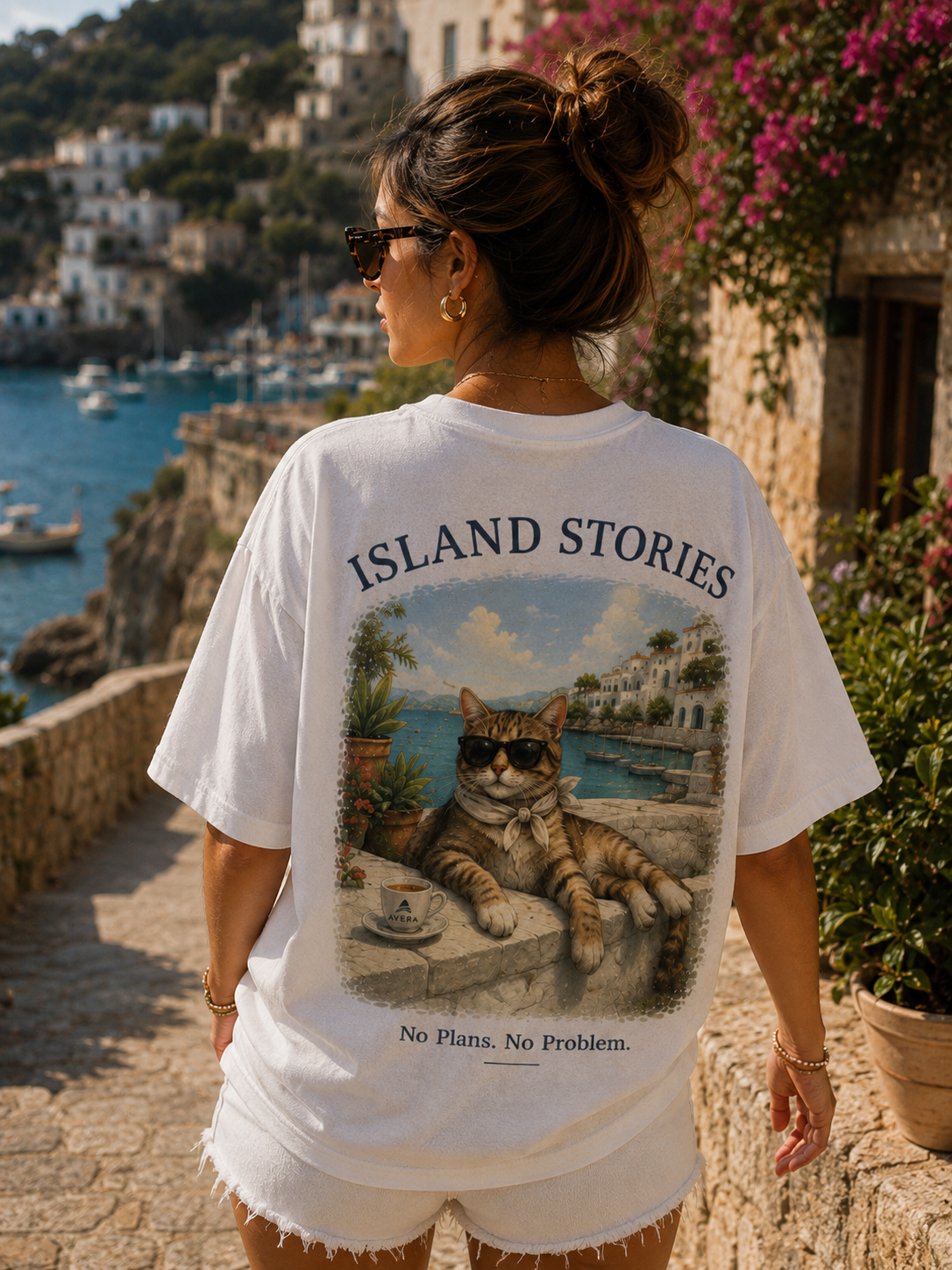 CAT – No Plans. No Problem. – Oversized Tee
