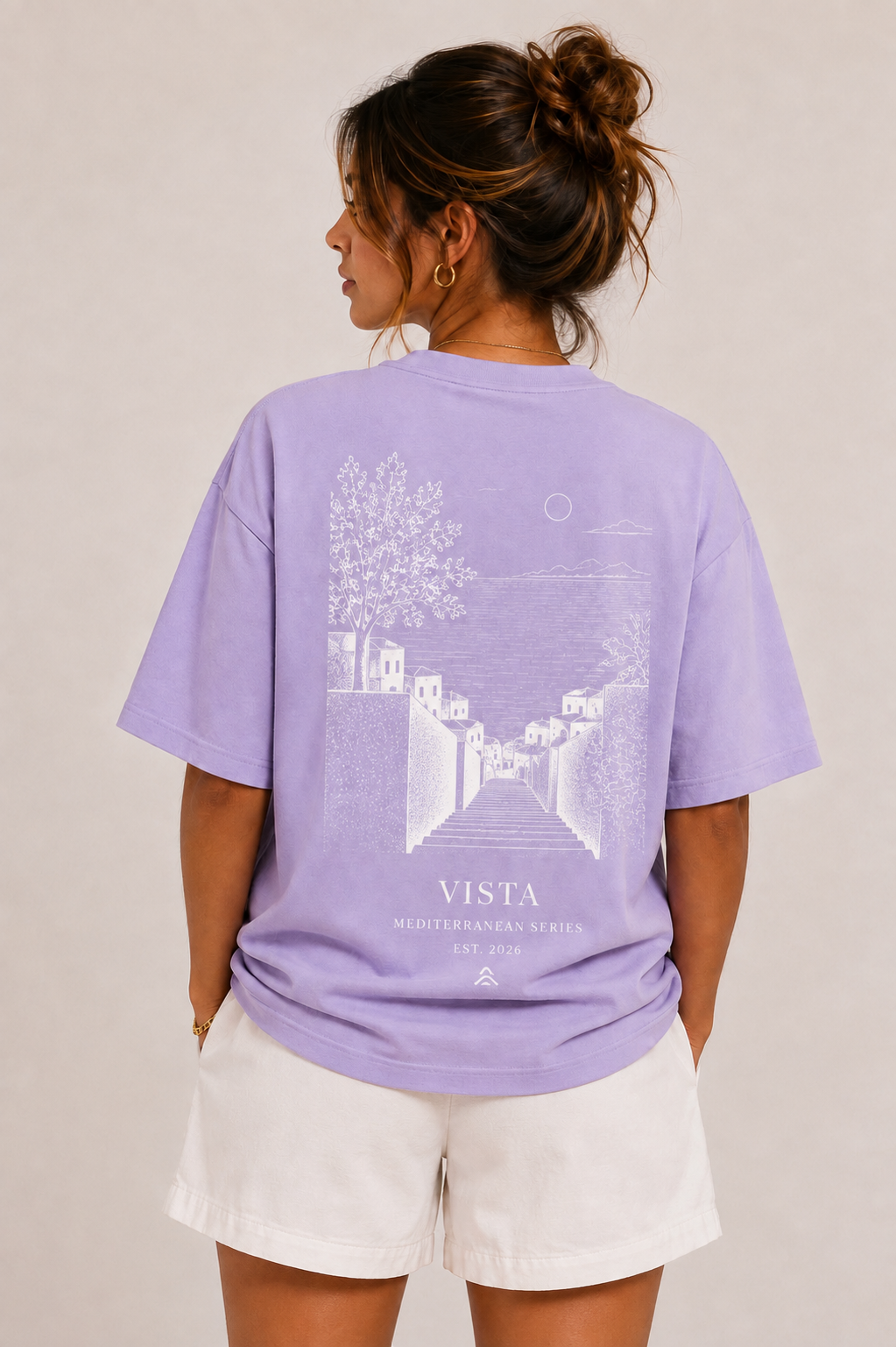 Vista Oversized Tee - Soft Lavender