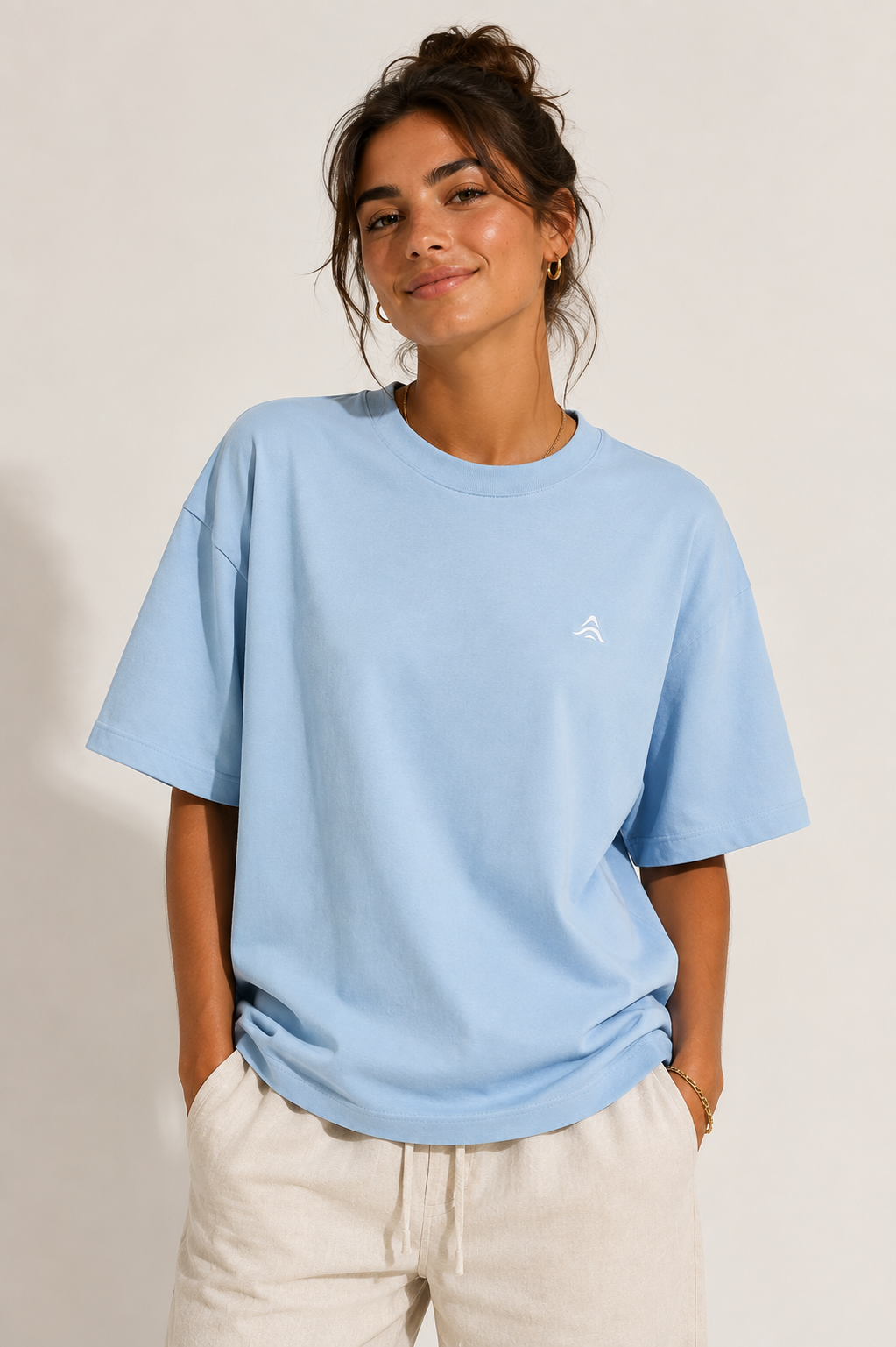 Horizon Oversized Tee - Baltic Blue