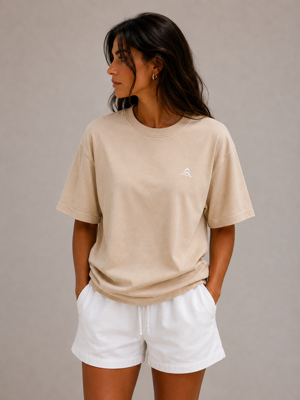 Vista Oversized Tee - Sand