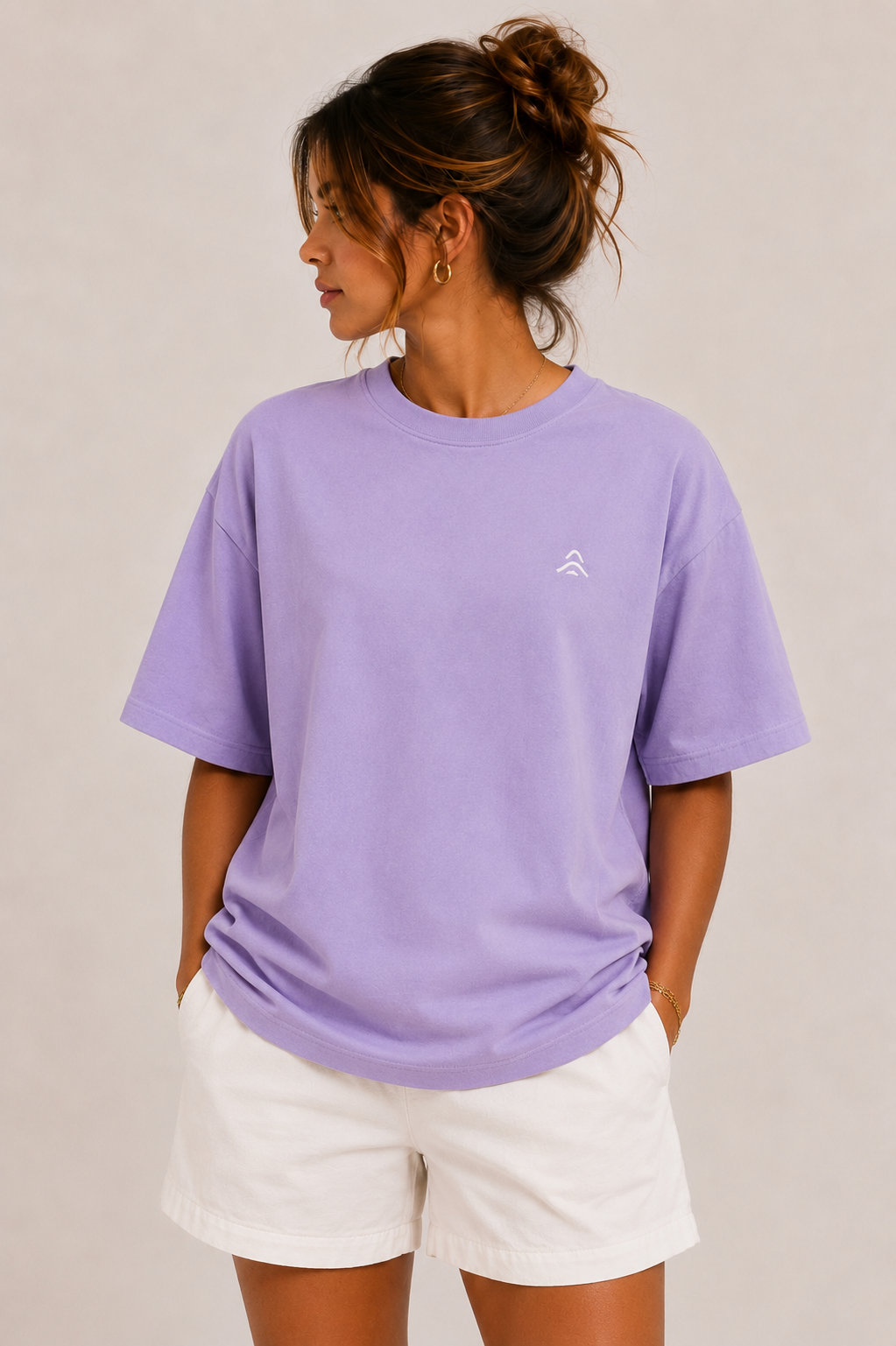 Vista Oversized Tee - Soft Lavender