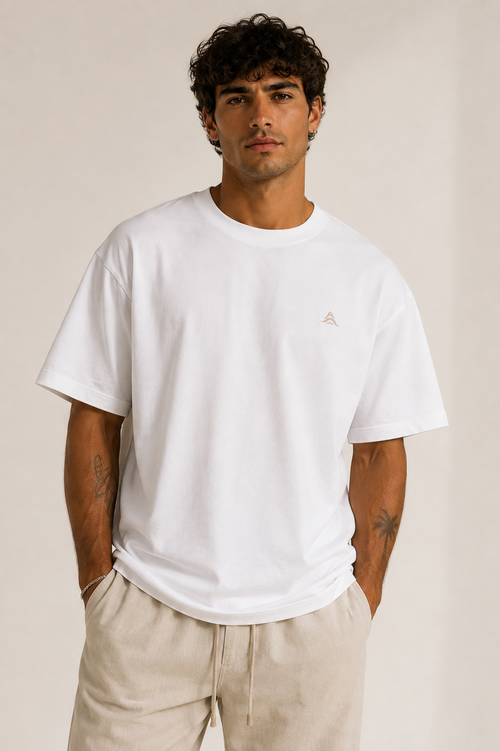 Horizon Oversized Tee - Pure White