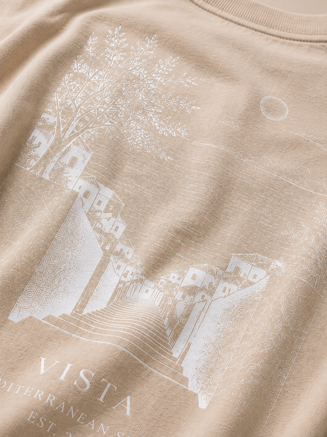 Vista Oversized Tee - Sand