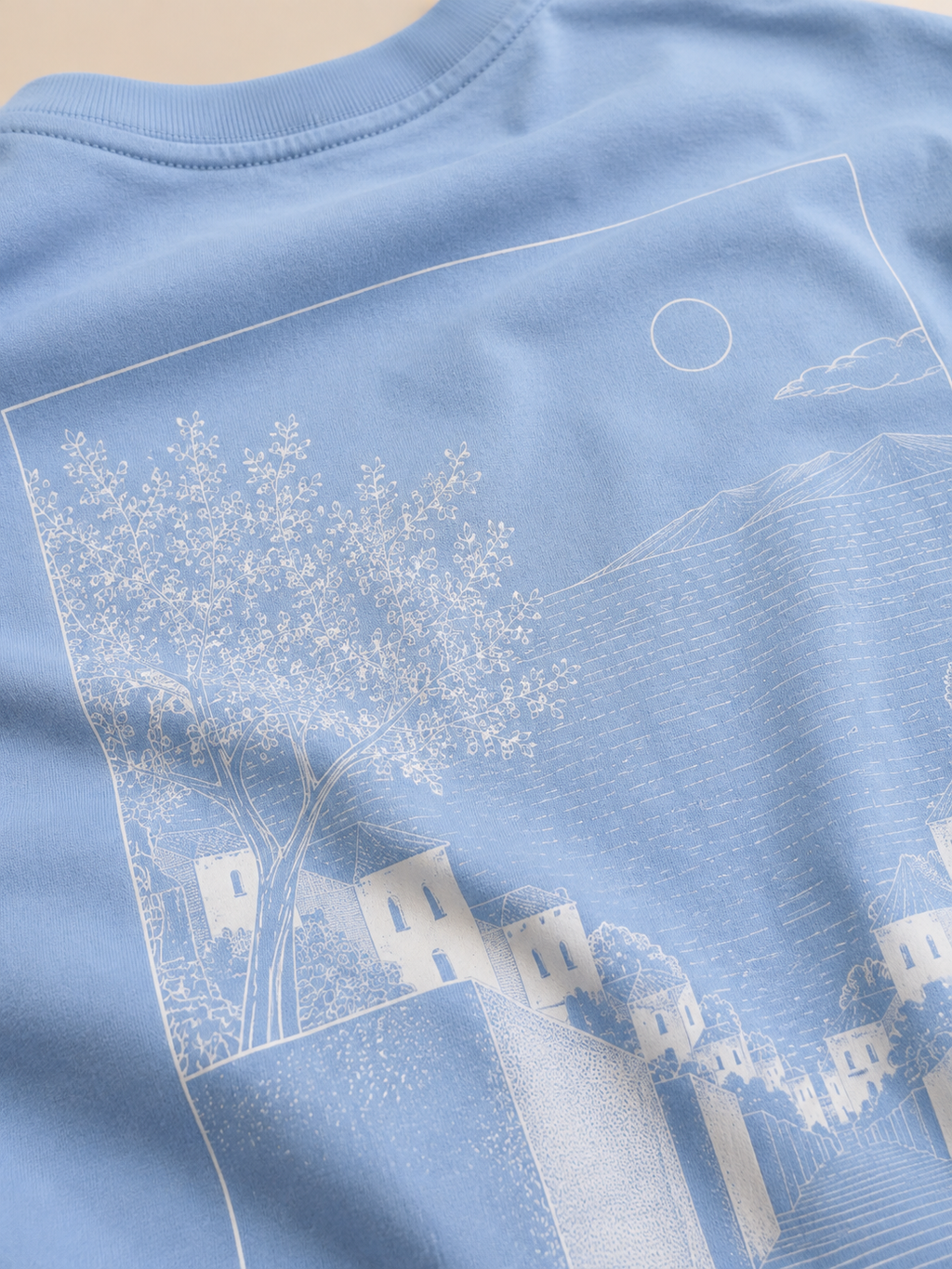 Vista Oversized Tee - Baltic Blue