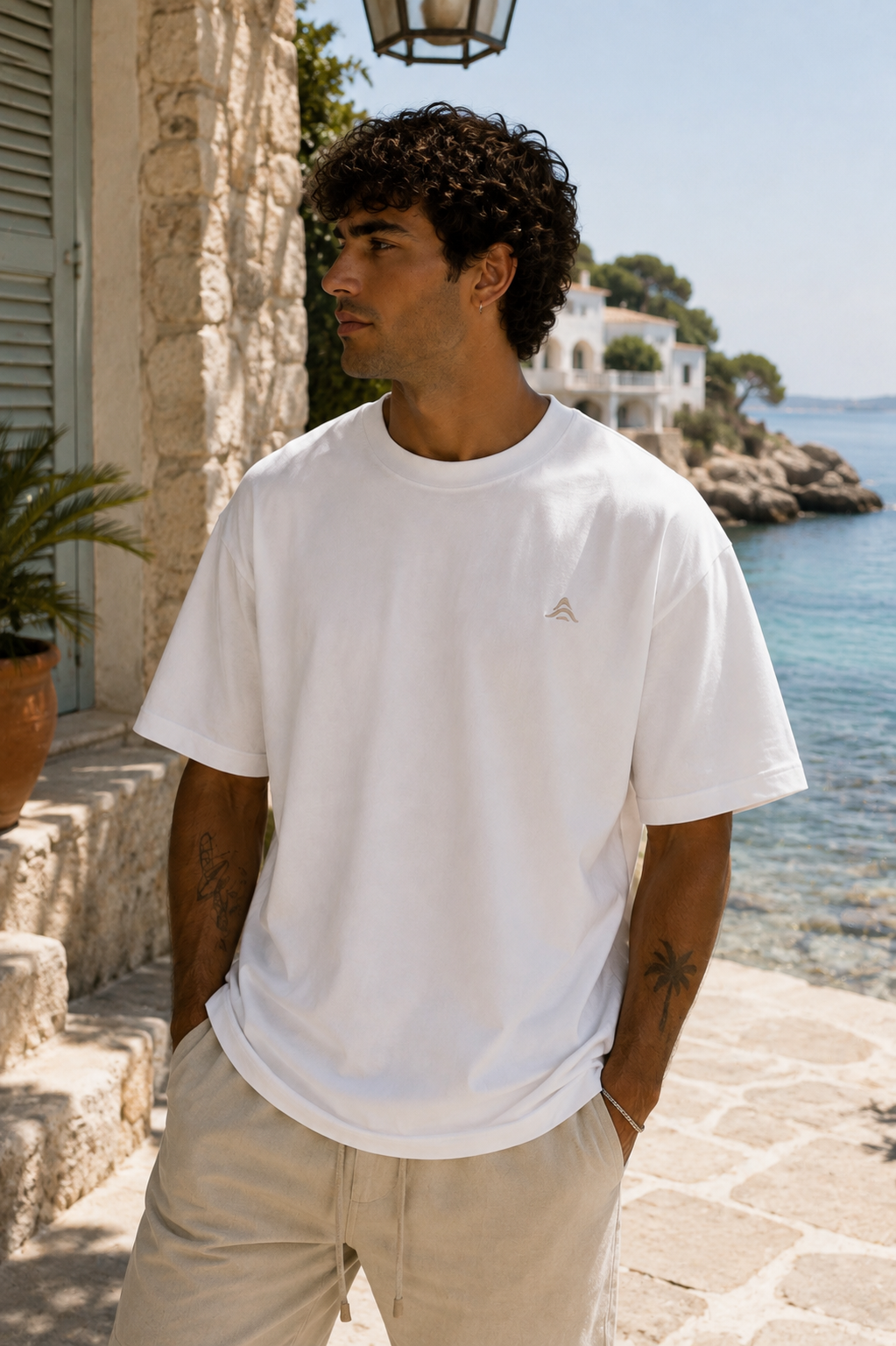 Horizon Oversized Tee - Pure White