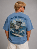 DOLPHIN – Born By The Sea. –  Oversized Tee
