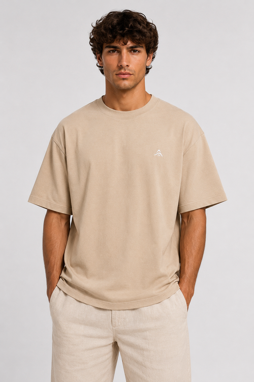 Horizon Oversized Tee - Sand