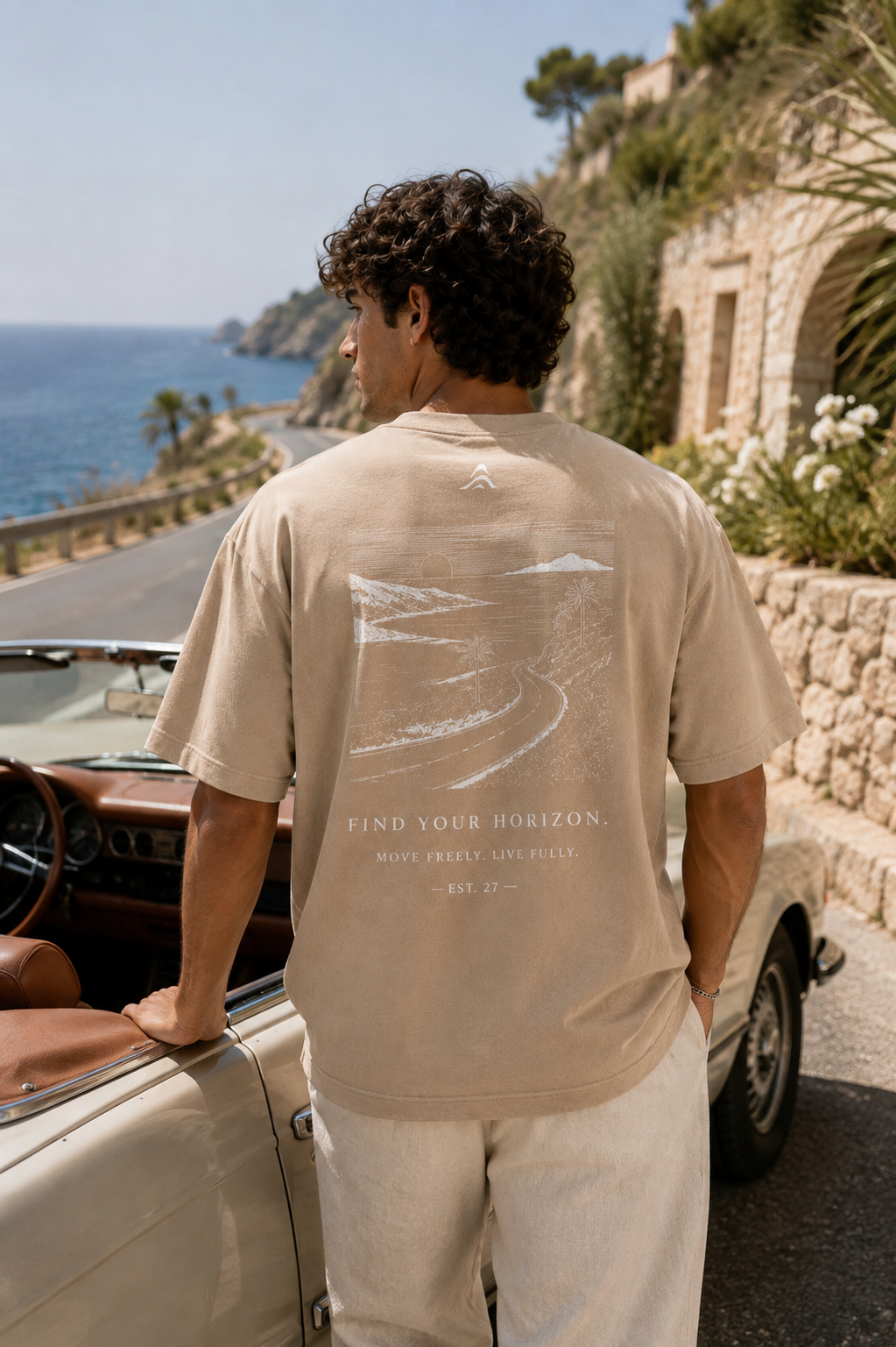 Horizon Oversized Tee - Sand