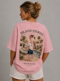 FLAMINGO – Meet Me Poolside. –  Oversized Tee