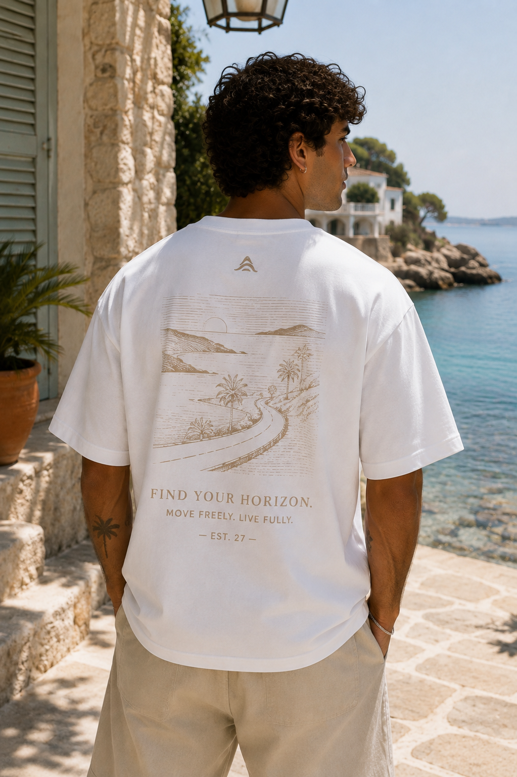 Horizon Oversized Tee - Pure White