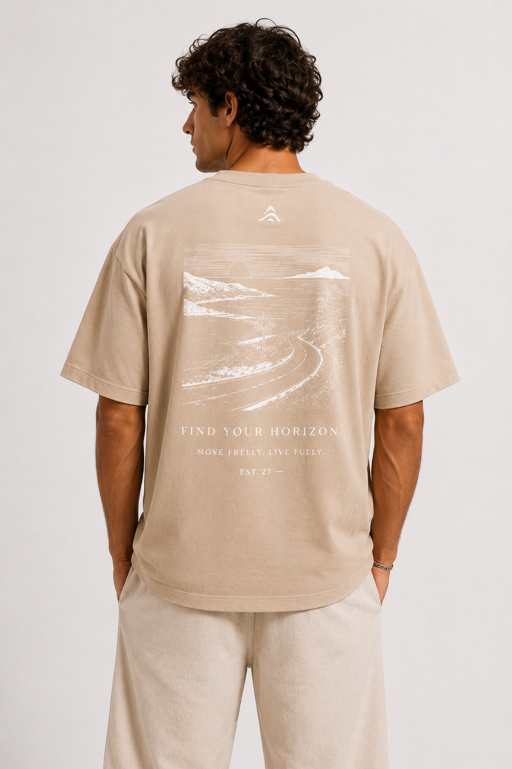 Horizon Oversized Tee - Sand