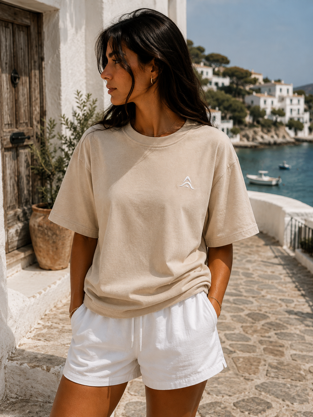 Vista Oversized Tee - Sand