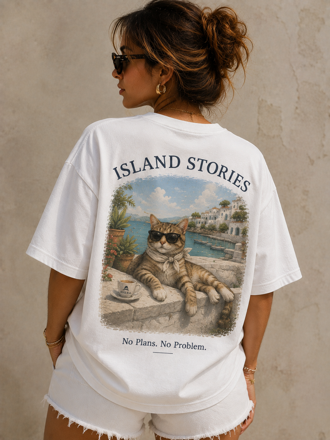 CAT – No Plans. No Problem. – Oversized Tee