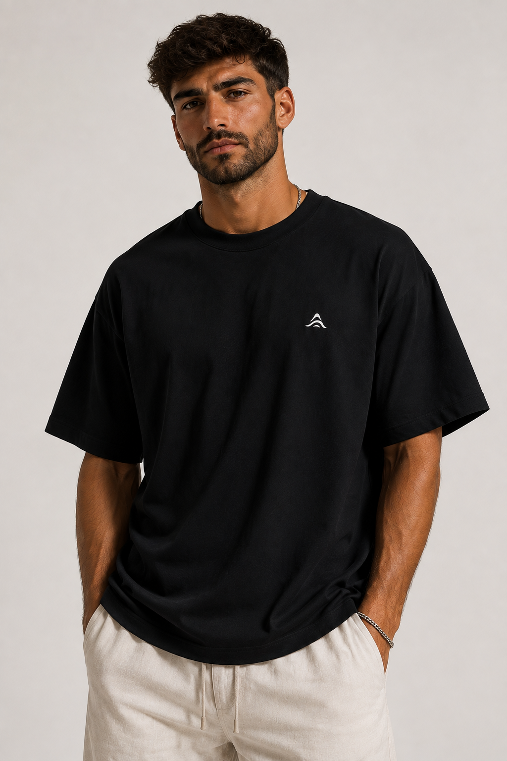 Horizon Oversized Tee - Deep Black