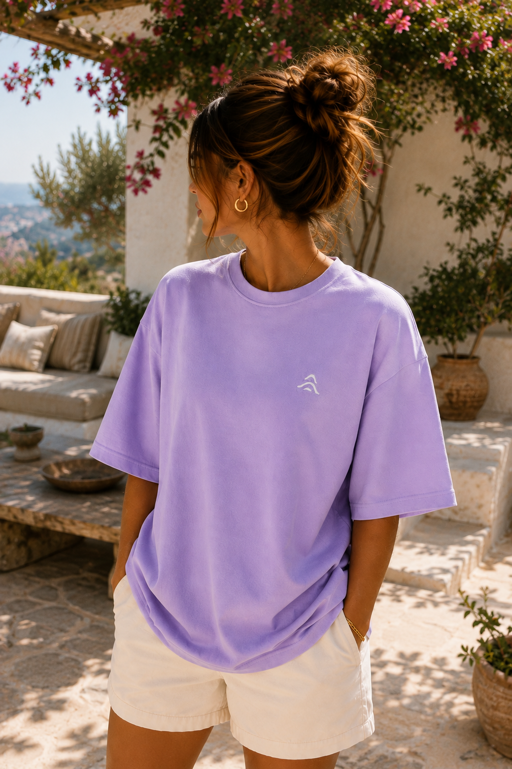 Vista Oversized Tee - Soft Lavender