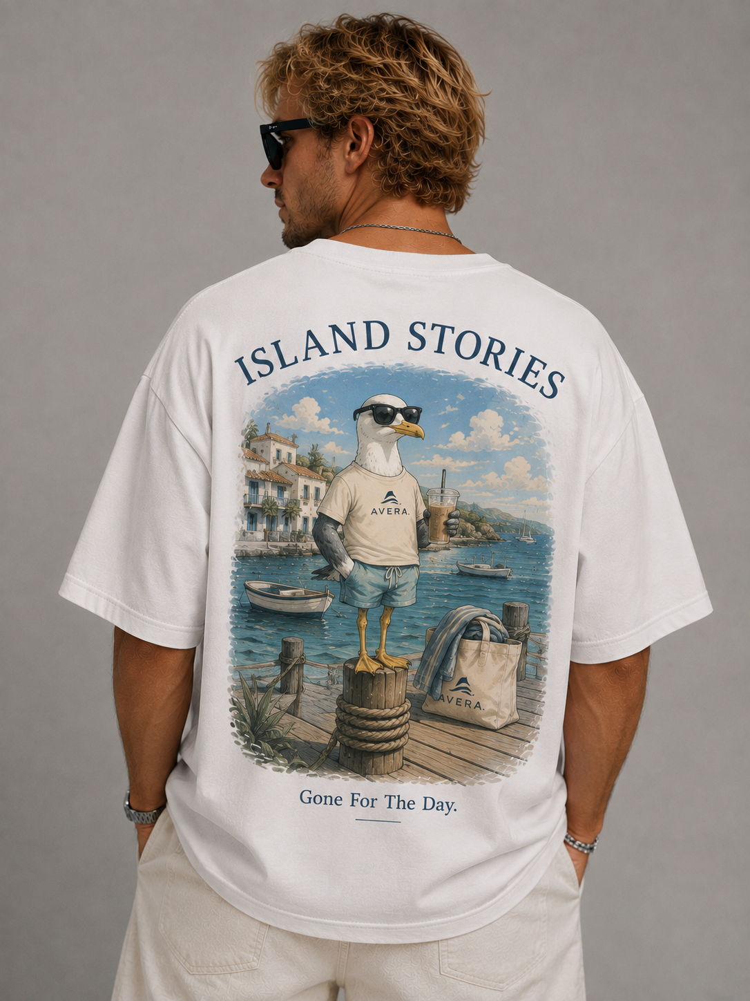 SEAGULL – Gone For The Day. –  Oversized Tee